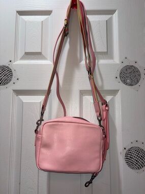 Universal Thread Pink Crossbody Bag with Striped Adjustable Strap